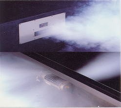 床下排気型換気扇スーパークリーン2の排気の様子